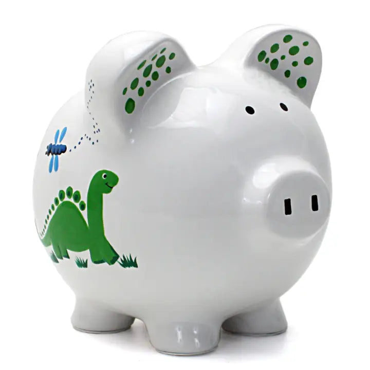 BANK PIGGY DINOSAURS & DRAGONFLIES LARGE