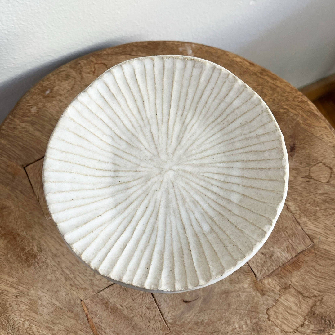 MINI DISH PEDESTAL SUNBURST