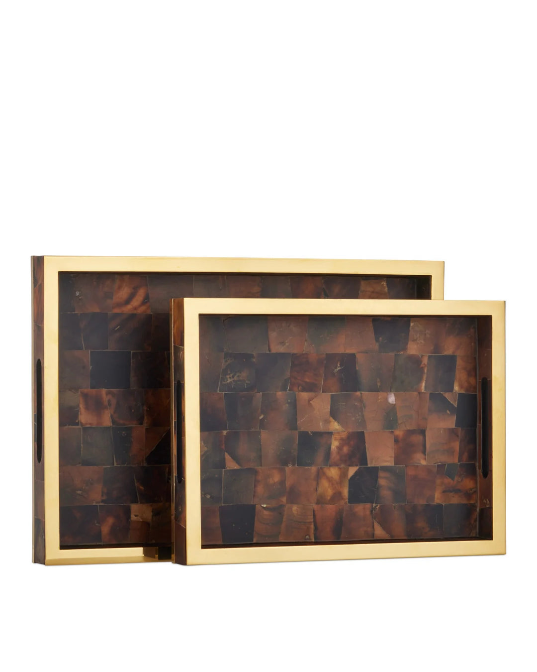 TRAY BROWN PENSHELL & BRASS