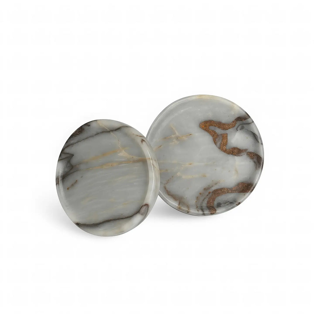 COASTERS GREY MARBLE S/4