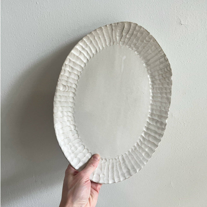 PLATTER OVAL RIB EDGE WIDE