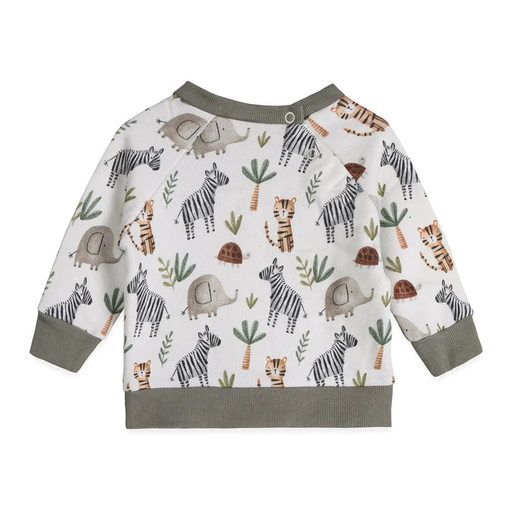 S/2 PULLOVER & PANTS SAVANNAH ANIMALS