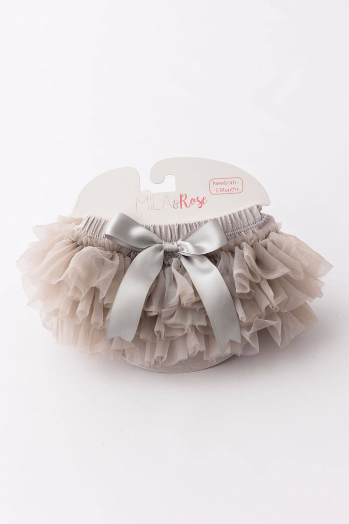 TUTU BLOOMER SILVER RUFFLE