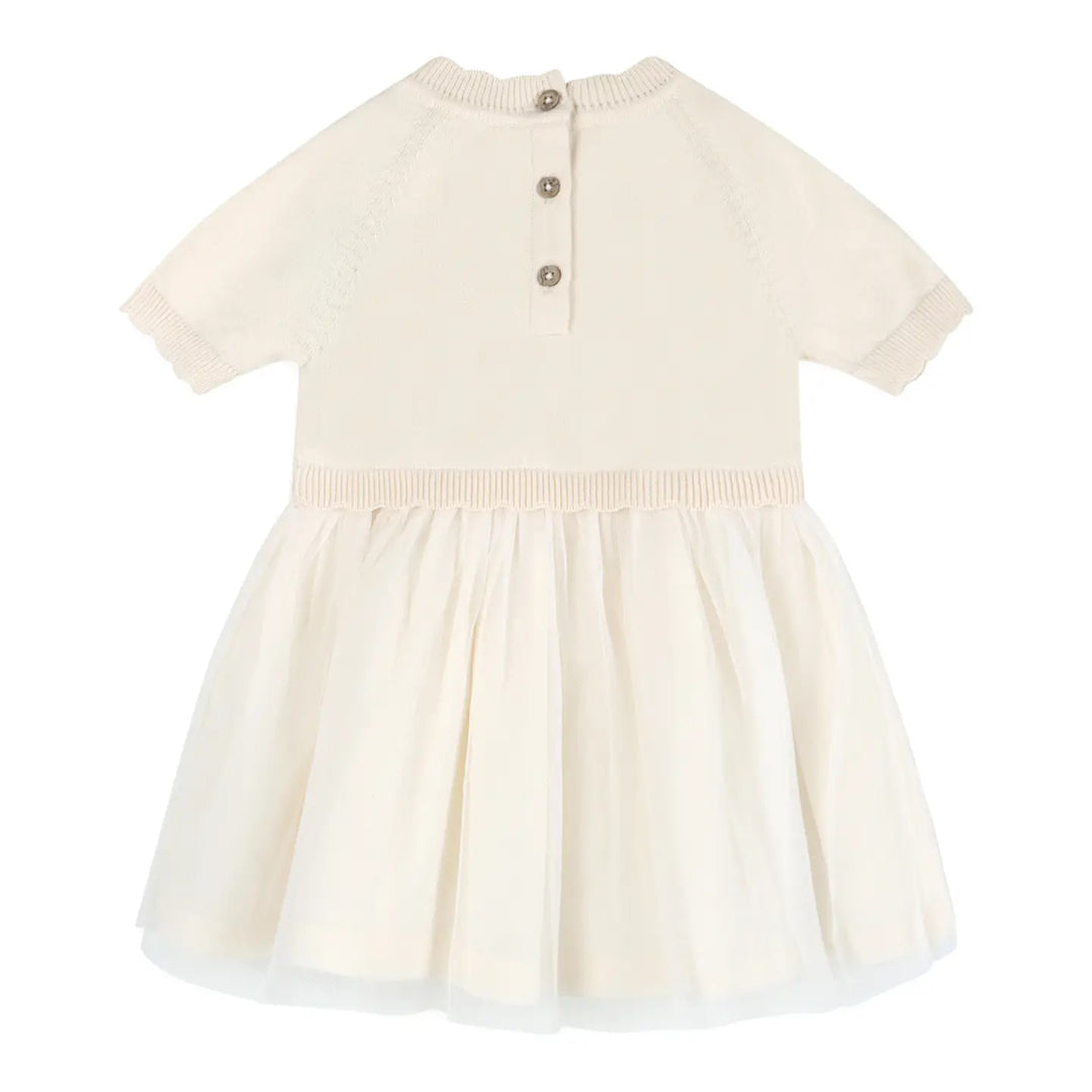 BABY DRESS BIRD FLORAL TUTU NATURAL