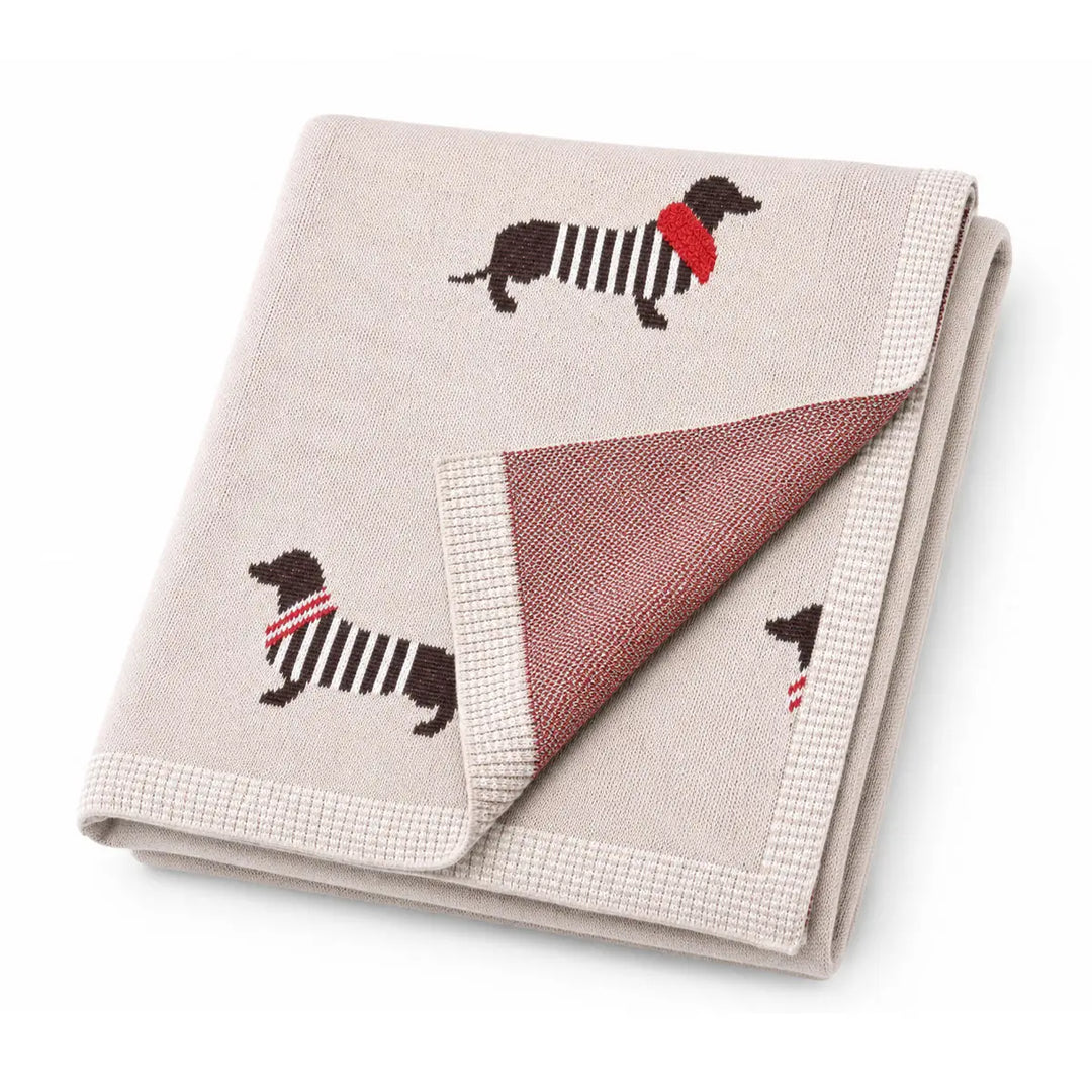 BLANKET DACHSHUND JACQUARD KNIT