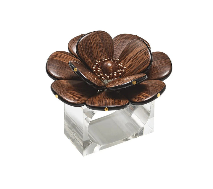 NAPKIN RING BEGONIA IN BROWN GOLD