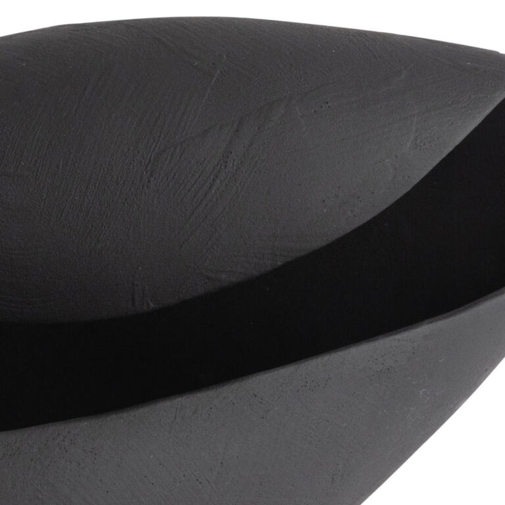 BOWL BLACK CERAMIC FOLD