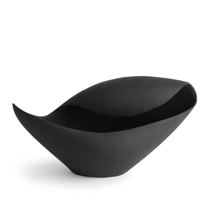 BOWL BLACK CERAMIC FOLD