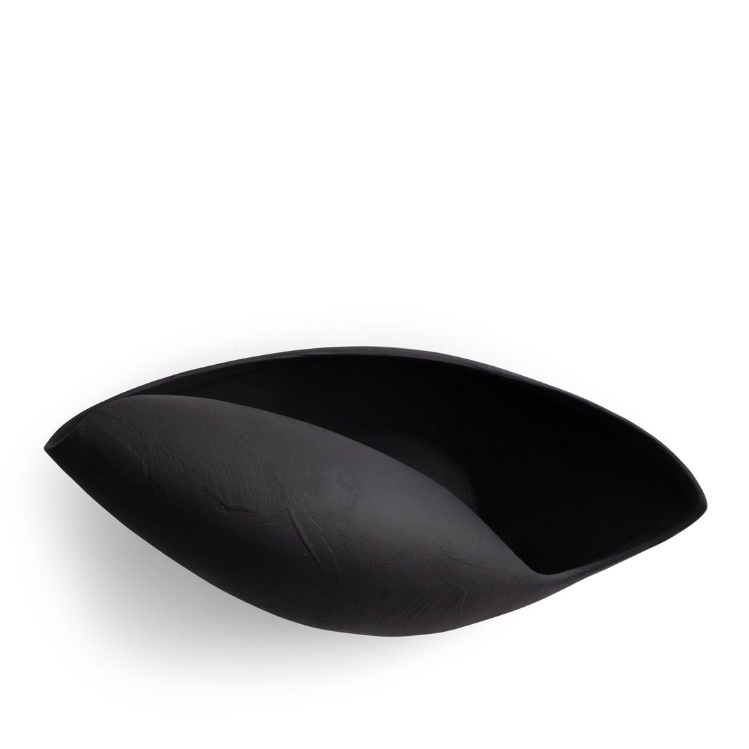 BOWL BLACK CERAMIC FOLD
