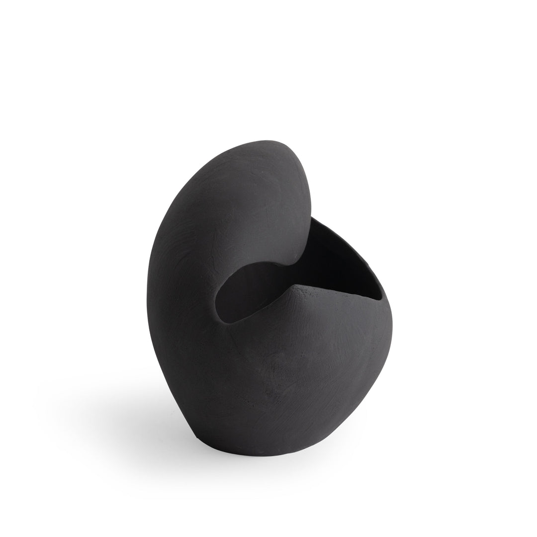 BOWL BLACK CERAMIC FOLD