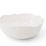 BOWL SERVING SCALLOPED WHITE