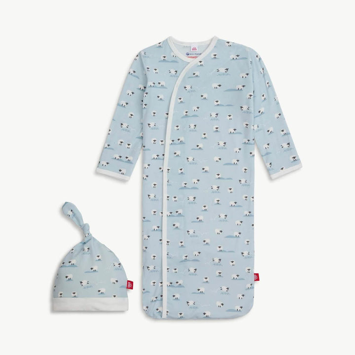 SLEEPER GOWN WITH HAT BLUE MODAL