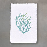 GUEST TOWEL TERRY CORAL WHITE