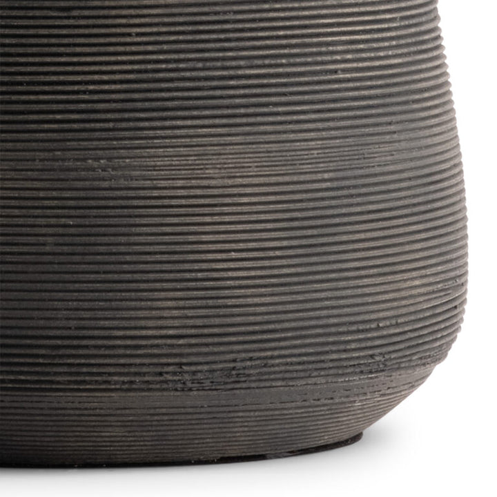 TABLE LAMP RIBBED BROWN