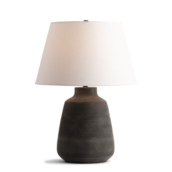 TABLE LAMP RIBBED BROWN