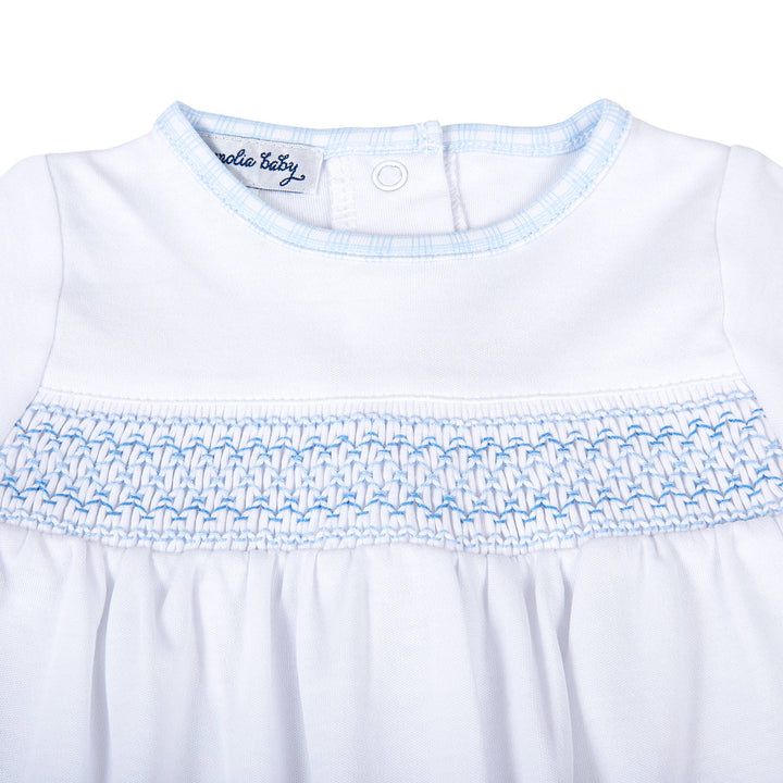 FOOTIE SMOCKED BLUE