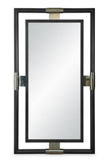 CORSO FLOOR MIRROR - BLACK CERUSED