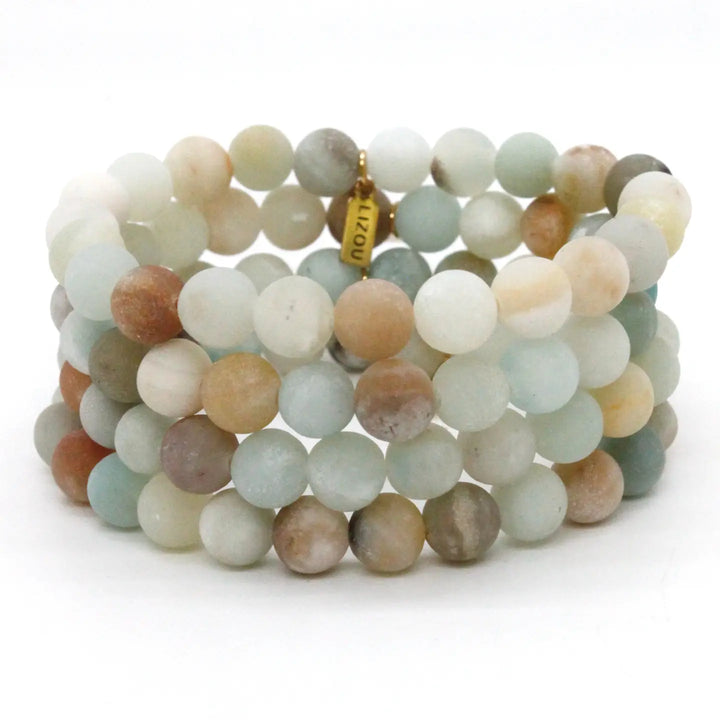 BRACELET MATTE AMAZONITE 8MM