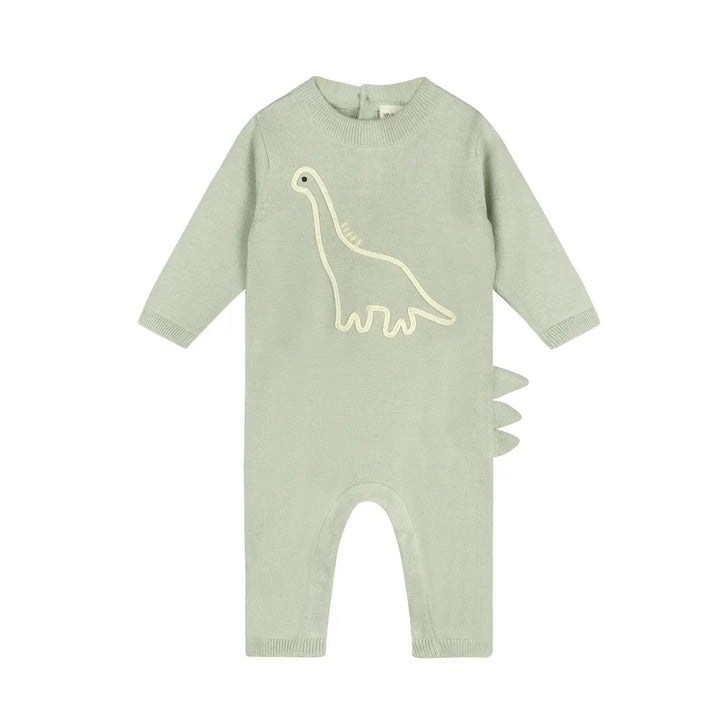 JUMPSUIT DINO EMBROIDERED SAGE