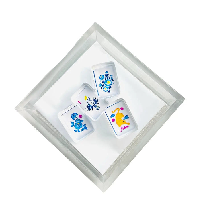 NAPKIN WEIGHT MAHJONG 2 & HOLDER