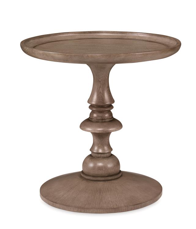 CASA BELLA TURNED PEDESTAL TABLE - TIMBER GREY