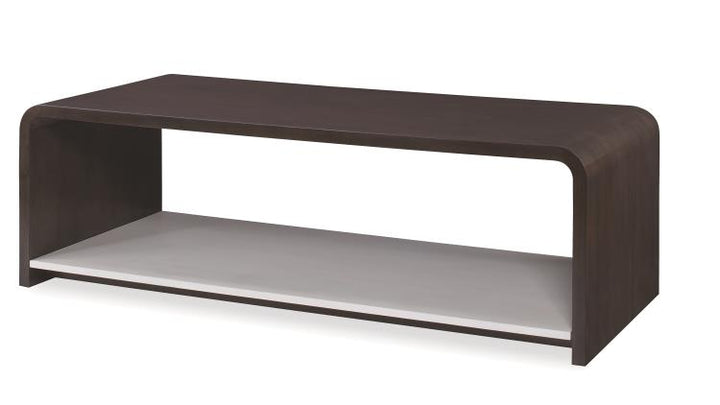 ARIA COCKTAIL TABLE - BROWNSTONE/OXFORD WHITE