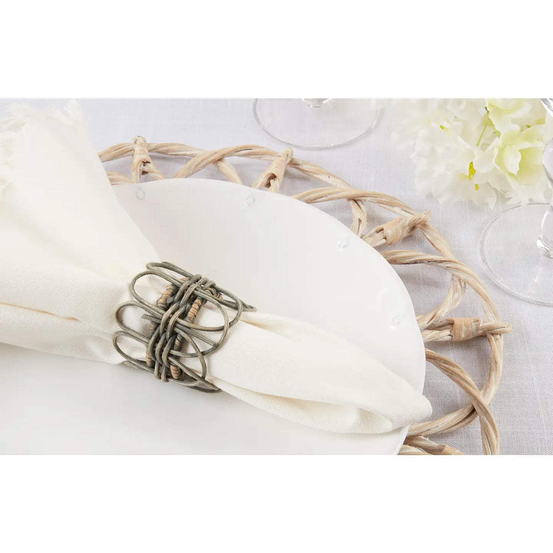 NAPKIN RING TWISTED RATTAN