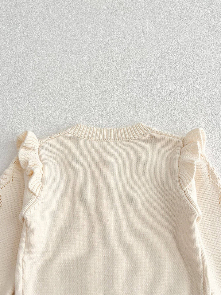 CARDIGAN HOLLOW-OUT ARGYLE LONG SLEEVE