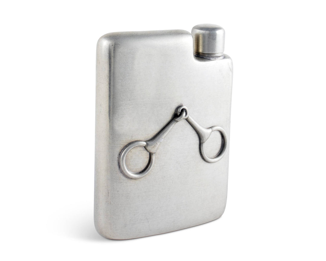 FLASK EQUESTRIAN PEWTER