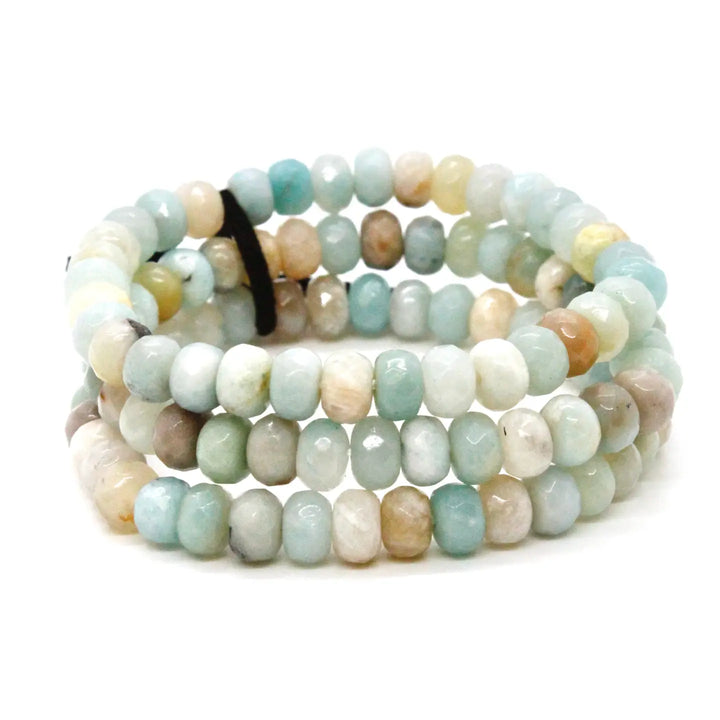 BRACELET FACETED AMAZONITE