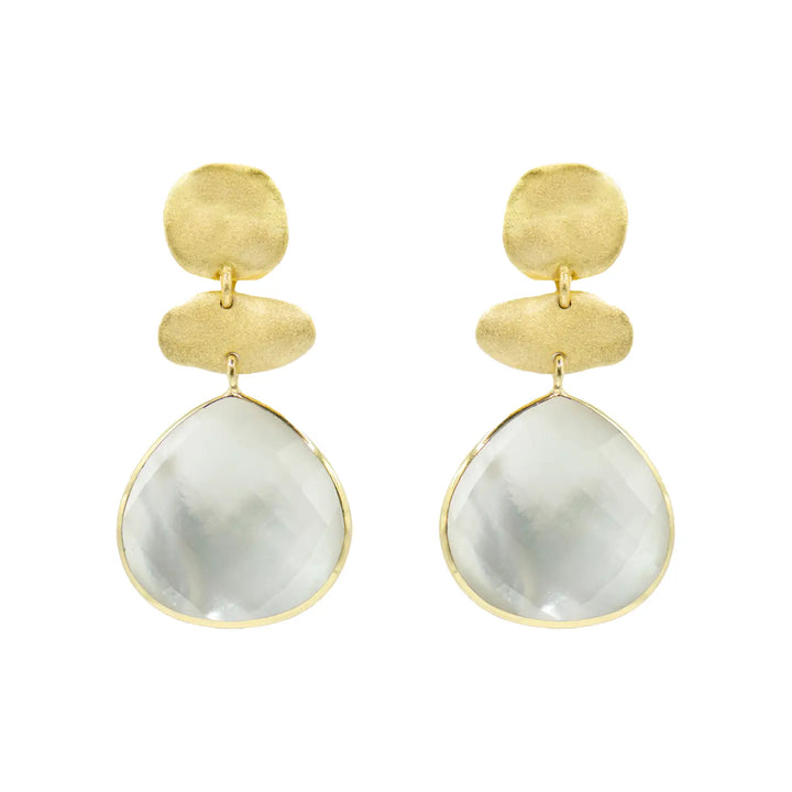 EARRING TWO MOLTEN COINS