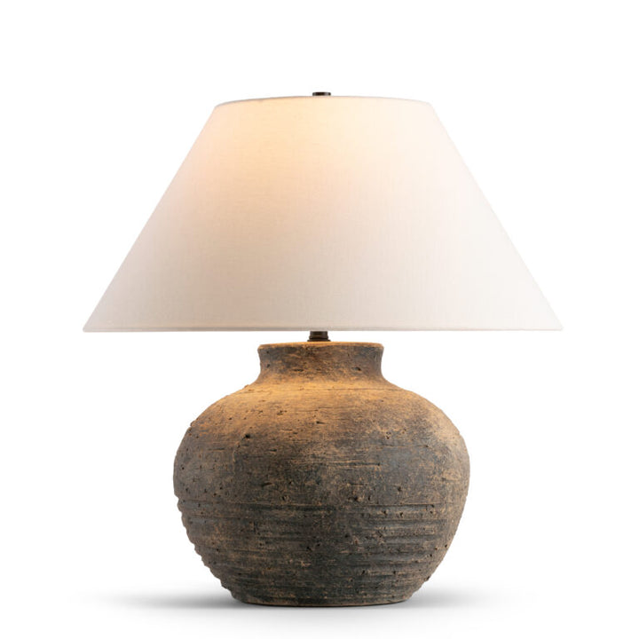 TABLE LAMP WEATHERED BROWN