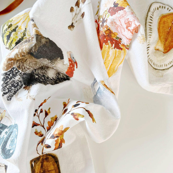 TEA TOWEL THANKSGIVING COTTON FLOUR SACK