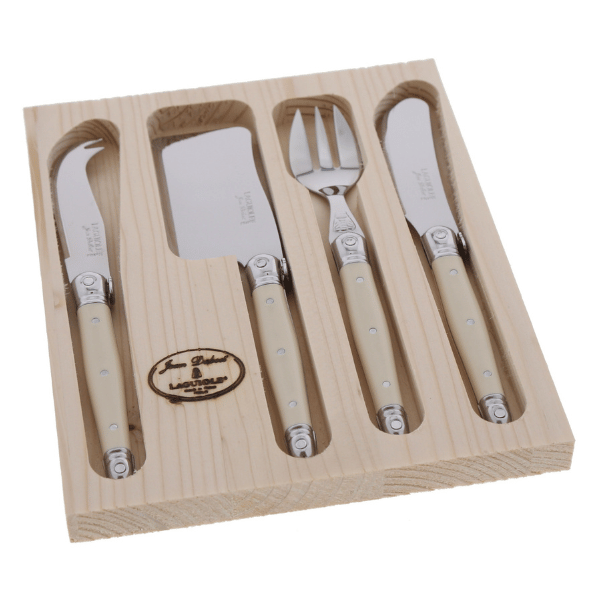 4 PC CHEESE SET IN IVORY MINI