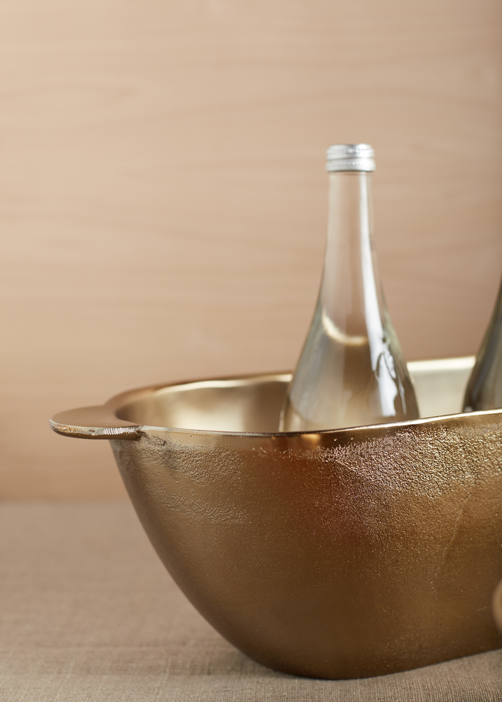 ICE BUCKET ANTIQUE BRASS