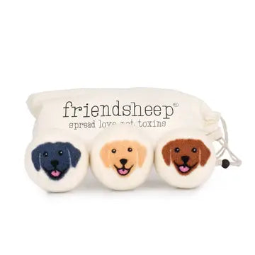 HAPPY DOGS DRYER BALLS W/ BAG SET/3
