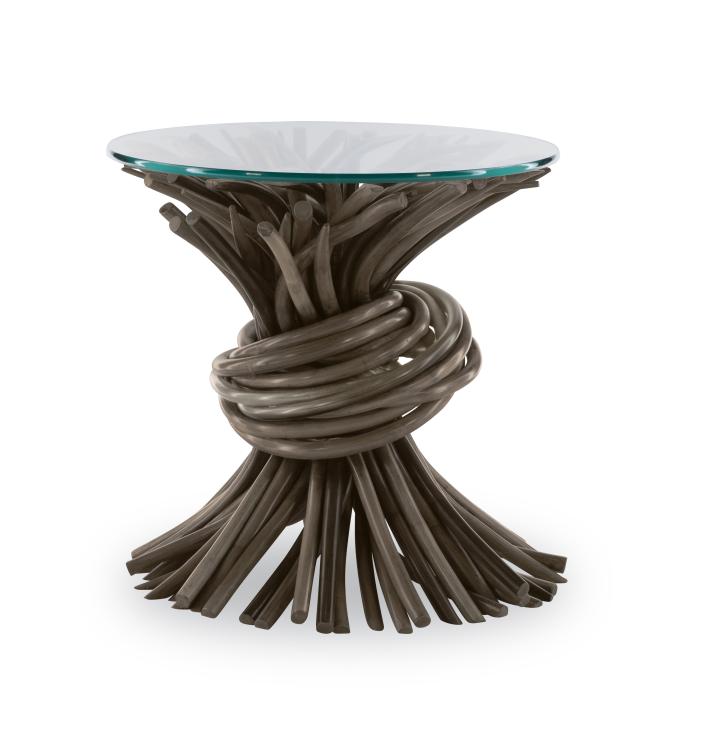 KNOT END TABLE - GREY
