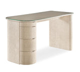 MICCO DESK WITH GLASS TOP