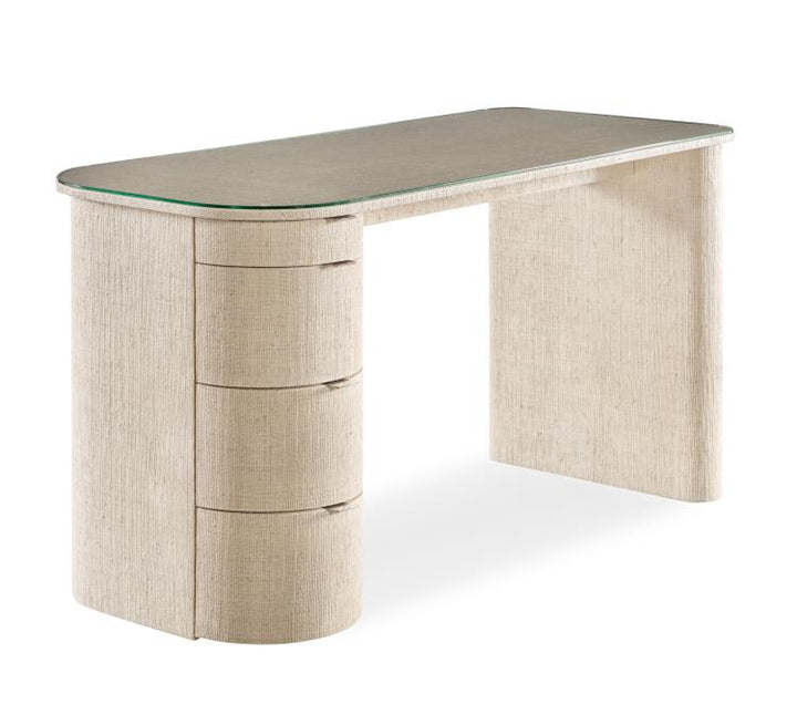 MICCO DESK WITH GLASS TOP