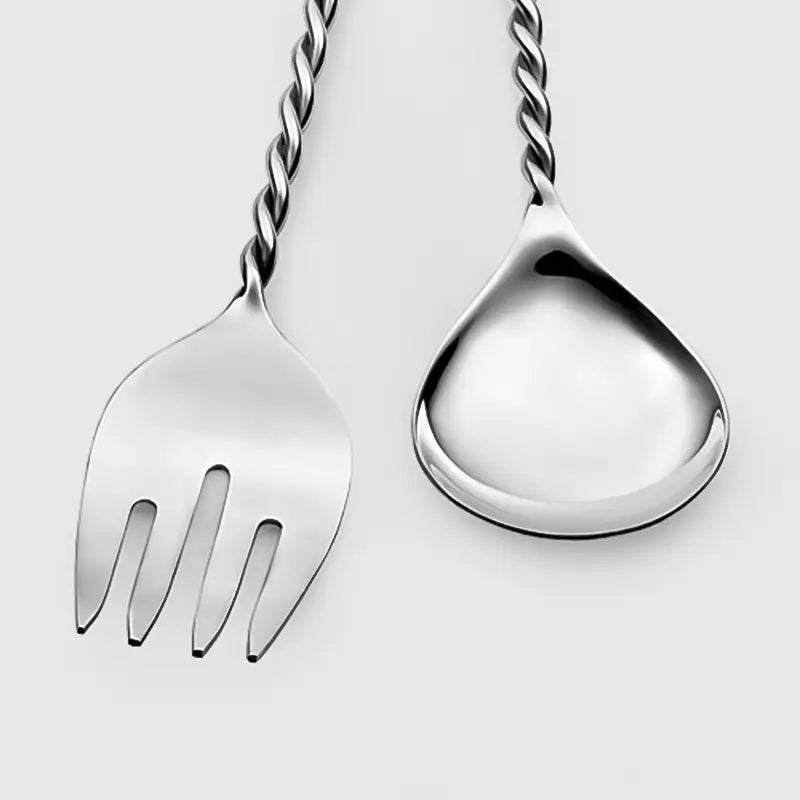 S/2 BRAIDED SPOON & FORK