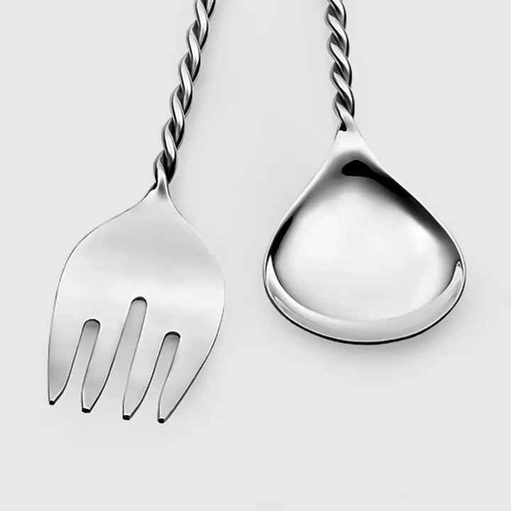 S/2 BRAIDED SPOON & FORK