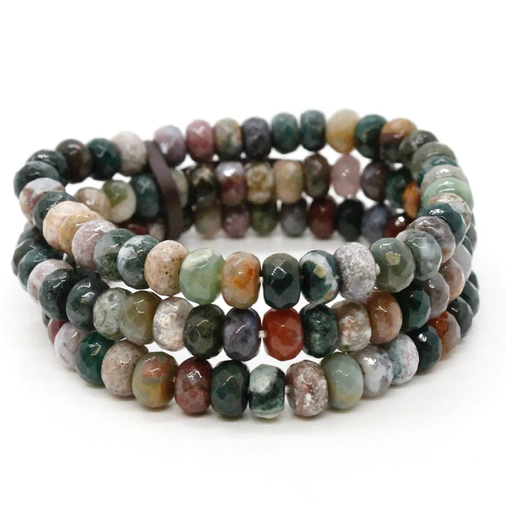 BRACELET FACETED INDIA AGATE