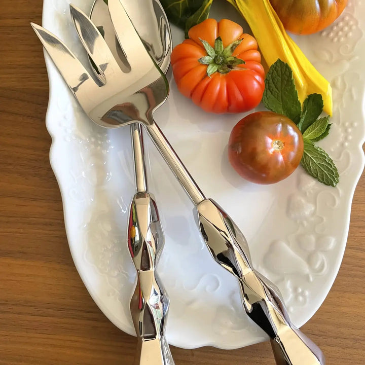 S/2 VEGETABLE SPOON & MEAT FORK
