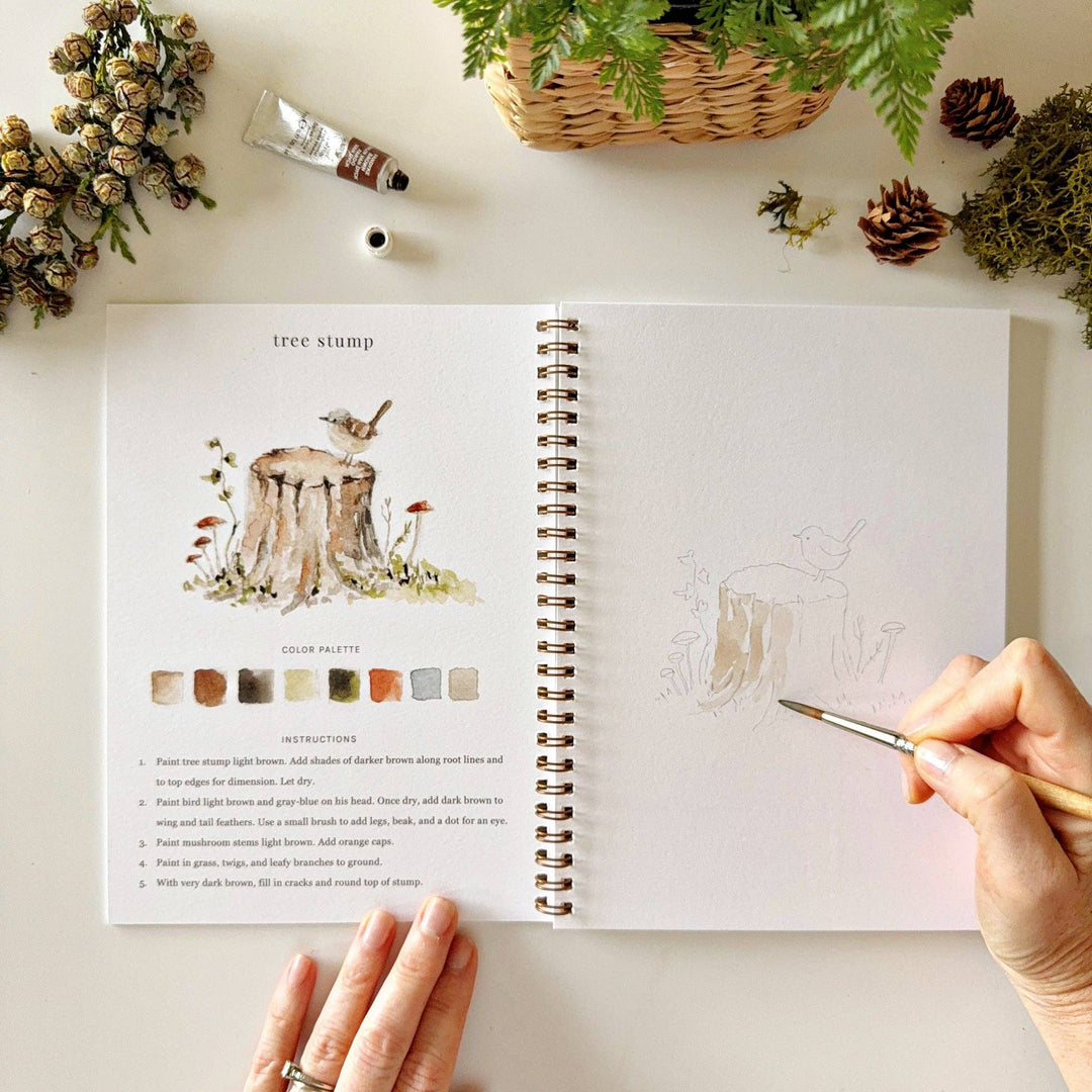 WORKBOOK WATERCOLOR WOODLAND