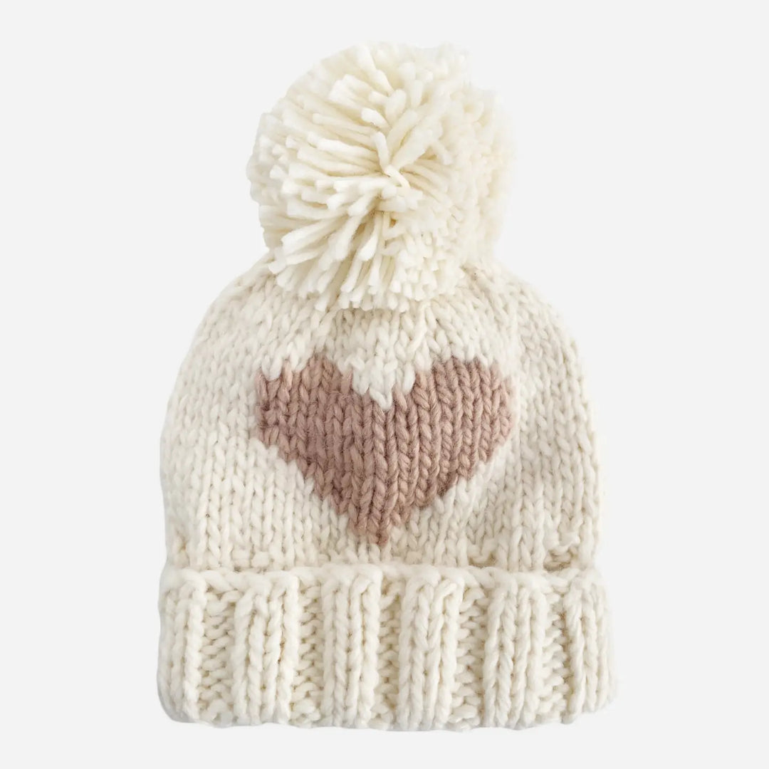 BABY HAT HEART BLUSH PINK