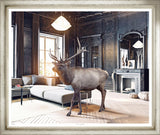 ART ELK IN THE ROOM 46X39