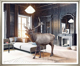 ART ELK IN THE ROOM 19x23