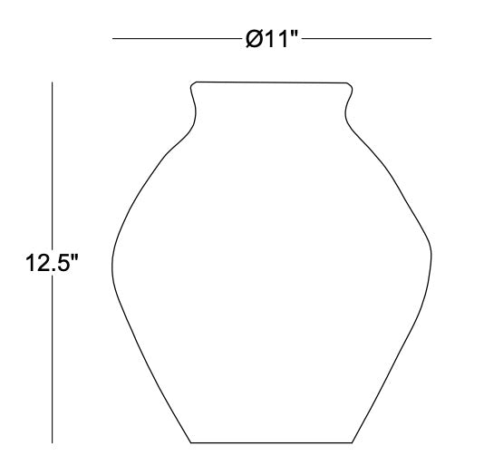 VASE CAMEL URN CERAMIC