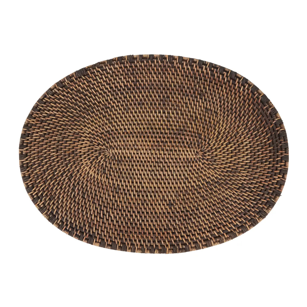 PLACEMAT WOVEN RATTAN OVAL