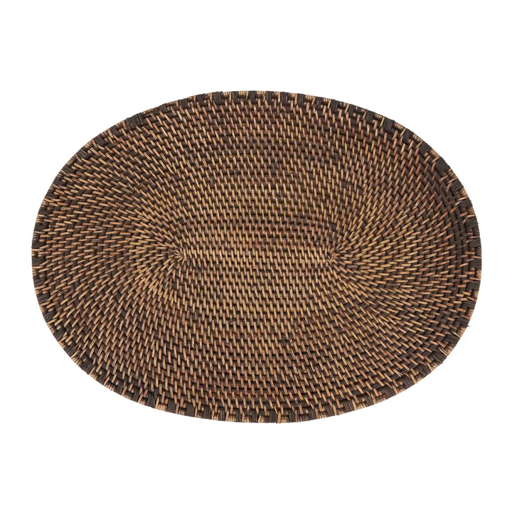 PLACEMAT WOVEN RATTAN OVAL